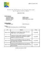 Relevé des délibérations séance du 19 janvier 2026
