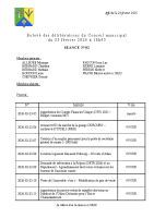 Relevé des délibérations séance 02 2026-02-23